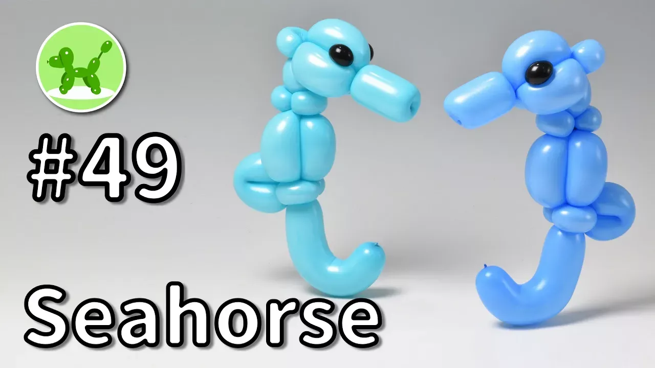 Seahorse - Balloon Animals for Beginners #49 / バルーンアートの基本 #49 (タツノオトシゴ)