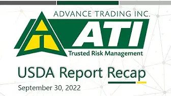 September 30, 2022 USDA Quarterly Stocks Report