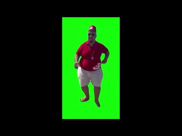 Fat Guy Dancing Meme Green Screen