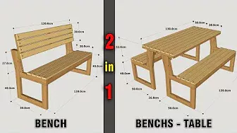 HOW TO MAKE A FOLDING TABLE BENCH