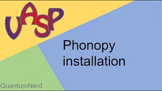 vasp tutorial: 11.1 phonopy installation (via conda, with installation of Anaconda on Ubuntu)
