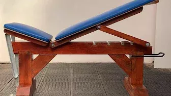DIY Adjustable Wooden Gym Bench !  full instructional step by step process !