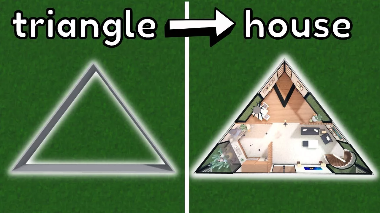 Building a TRIANGLE house in Bloxburg!