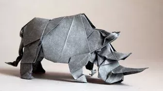 Origami Rhino by Miyajima Noboru