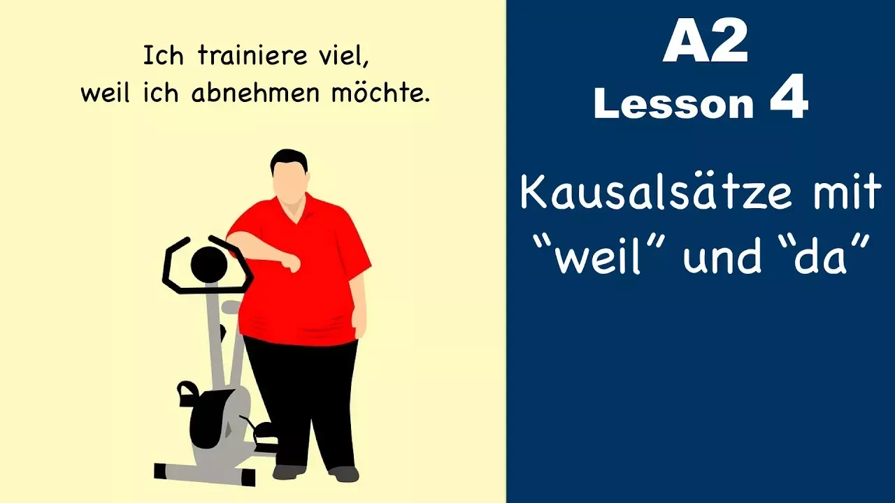 Learn German | Kausalsatz | Nebensatz | weil (da) vs denn  | German for beginners | A2 - Lesson 4
