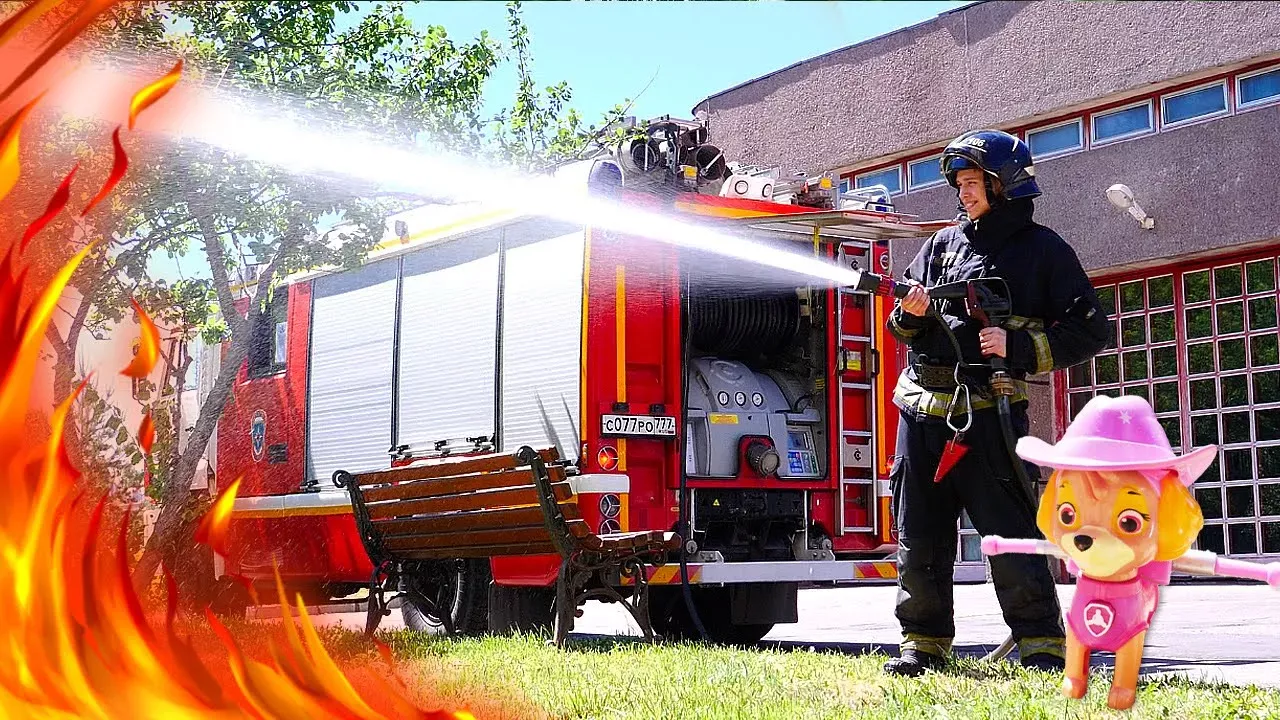 Веселая Школа: настоящая пожарная часть! Развивающие мультики для малышей