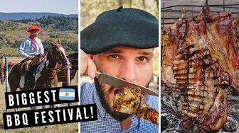 BIGGEST BBQ GRILL IN ARGENTINA! 🇦🇷 | Epic Argentine Asado Festival in Patagonia
