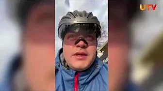 Мэр Уфы поехал на работу на велосипеде нарушая правила ПДД.