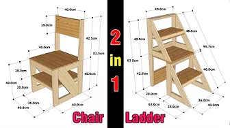 HOW TO MAKE A FOLDING LADDER CHAIR OF WOOD