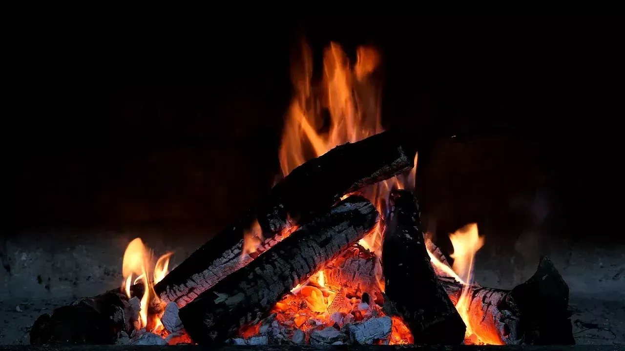 Relaxing Fireplace with Piano Music (Full HD)
