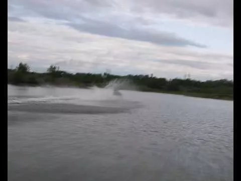 Снегоход на воде экшен - Погоня Snowmobile Russian Crazy Water APEX