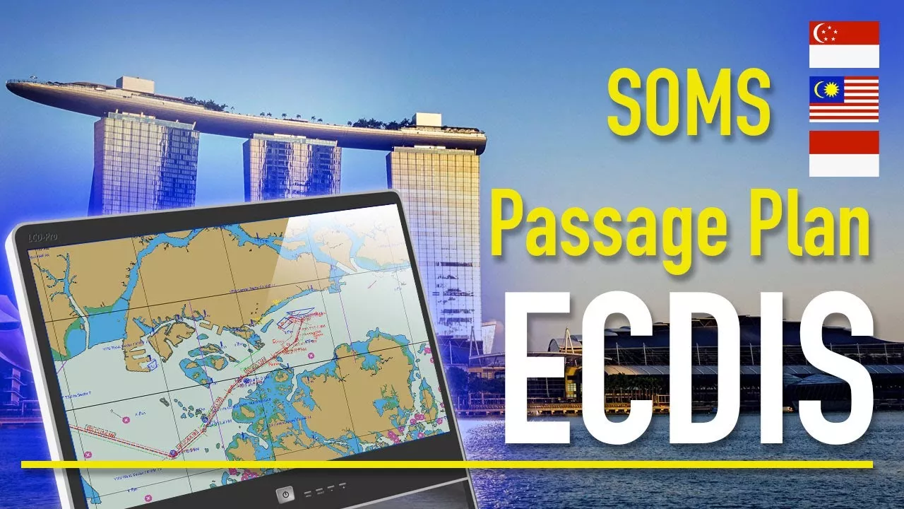 ECDIS Passage Plan SOMS (Strait of Malacca and Singapore). Планирование перехода в ЭКНИС