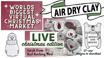 Red Rocking Bird Live on The Worlds Biggest Virtual Christmas Market - Air Dry Clay