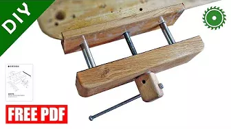 Wooden Bench Vise making / free PDF plan / DIY