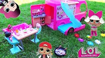 ЛОЛ сюрпризы на ПИКНИКЕ в Авто-домике! Куклы LOL SURPRISE Baby Dolls Мультик с игрушками для девочек