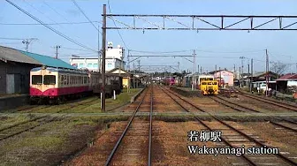 Cab view of Kurihara Den-en Railway in Spring