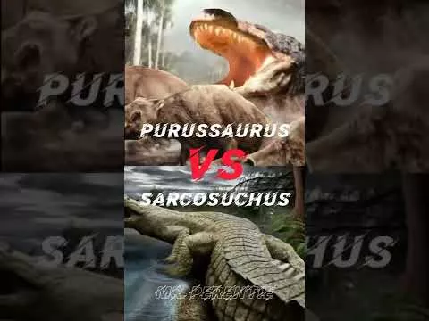 Purussaurus VS Sarcosuchus #shorts #whoisstrongest