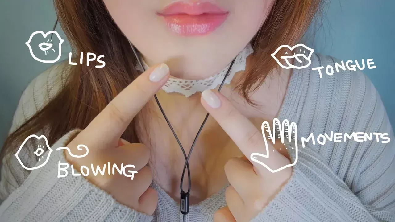 ASMR Relaxing Deep Slow Mouth Sounds & Hand Movements 🌙