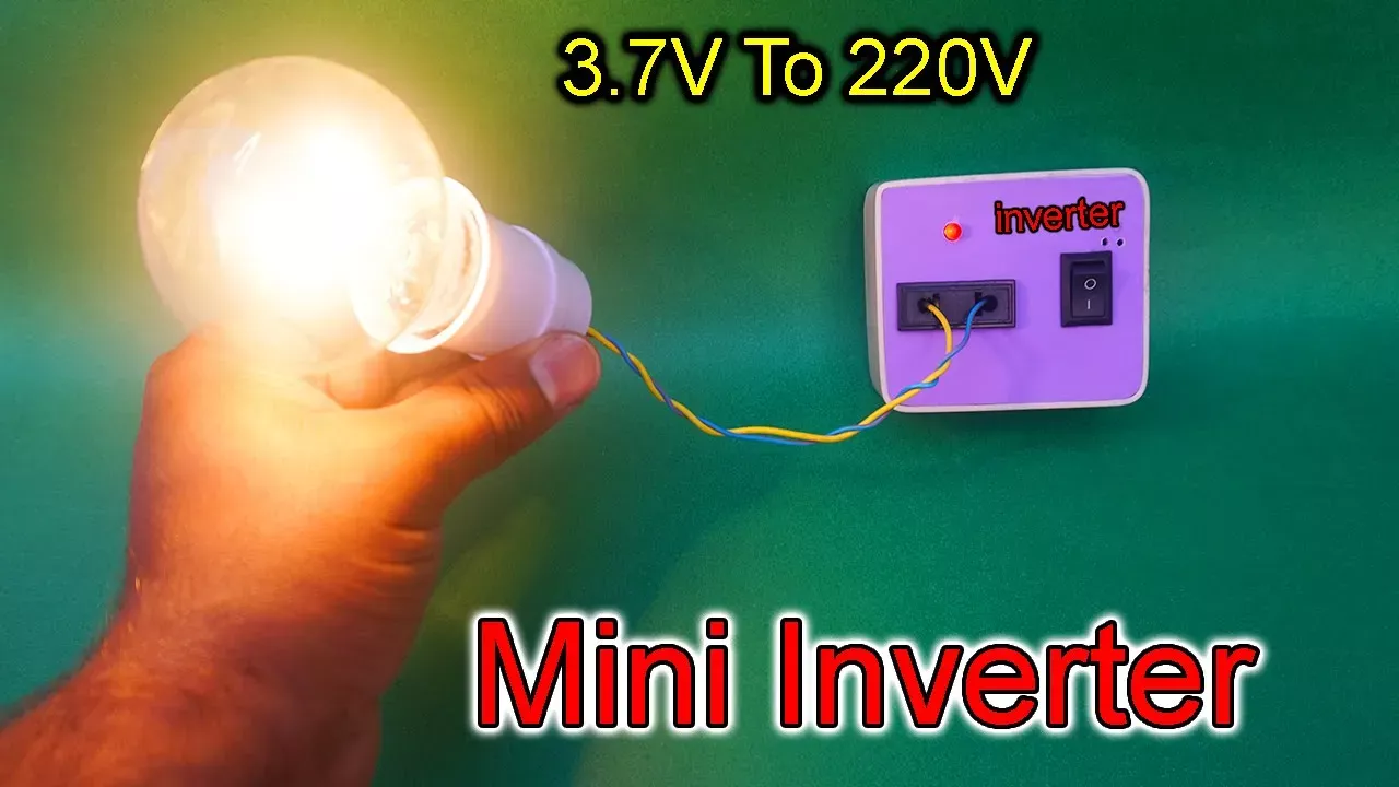 How To Make A 3.7v DC To 220v AC Mini Inverter | Mini inverter 1.5V To 220V | DC To AC Inverter DIY