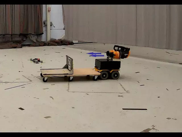 Dynamic Landing of an Autonomous Quadrotor on a Moving Platform in Turbulent Wind Conditions