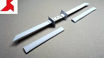 DIY ㊗️ - How to make a DOUBLE SWORD with a scabbard from A4 paper