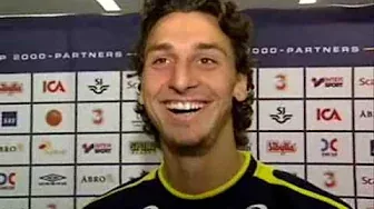 Zlatan Ibrahimovic laughs
