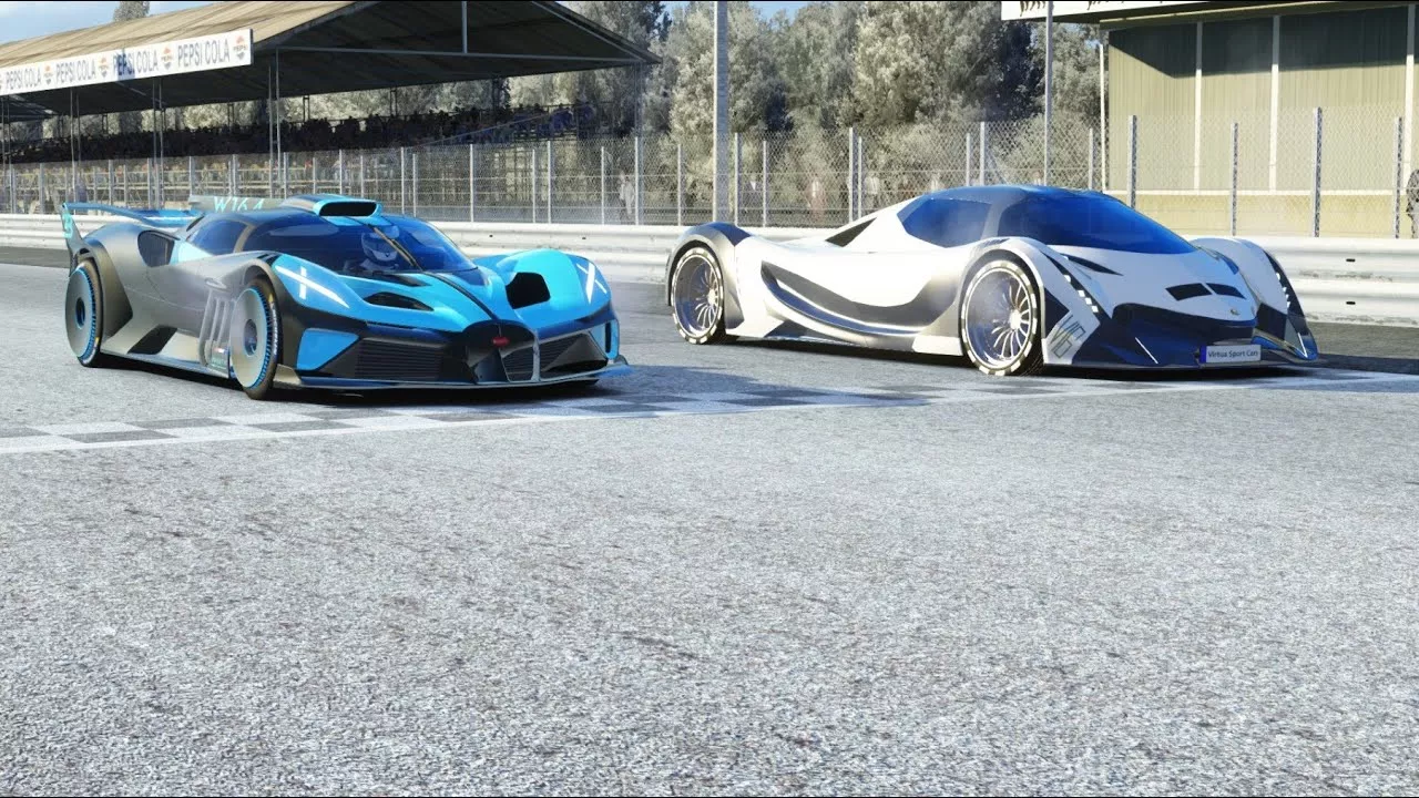 Bugatti Bolide vs Devel Sixteen at Monza Full Course