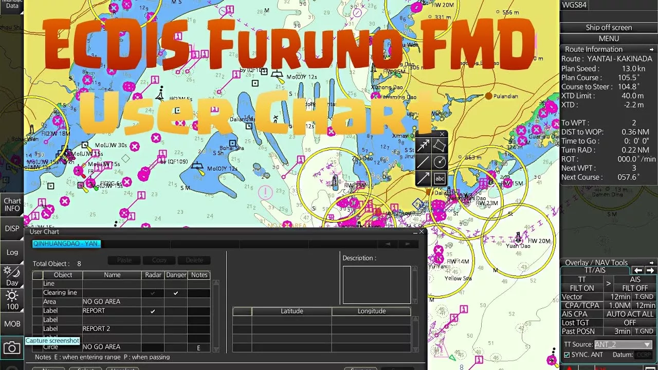 ECDIS FURUNO FMD. USER CHART