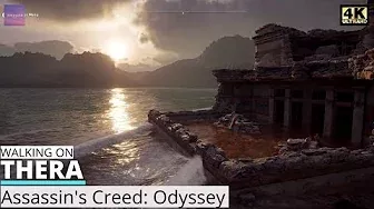 Walking in Ancient Greece - Volcanic Island of Thera (Santorini) [ Assassin's Creed: Odyssey ]