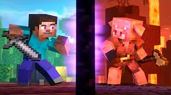 PLAYER VS PIGLIN - Alex and Steve Life (Minecraft Animation)