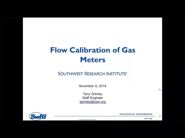 Flow Calibration of Gas Meters