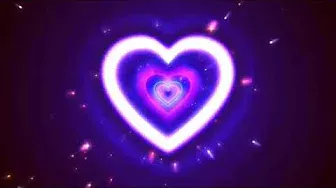 neon lights love heart tunnel / Tiktok viral trend. Use it for your video