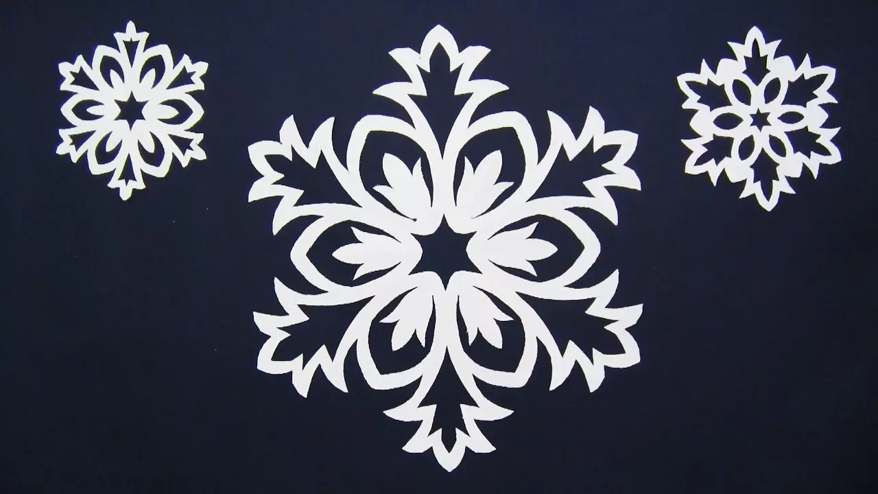 3 Красивые снежинки из бумаги DIY - Простая снежинка DIY - Простые поделки.