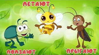 🦋 Насекомые для детей. 🐞 Учим насекомых. Развивающий мультик для детей.