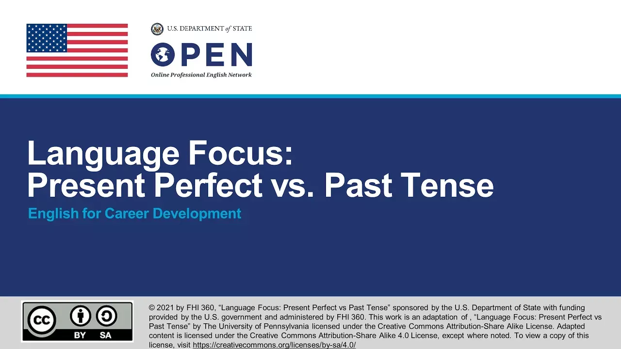 Language Focus: Present Perfect vs Past Tense