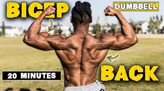20 MINUTE DUMBBELL BACK & BICEPS WORKOUT | TONE YOUR BACK & BICEPS!