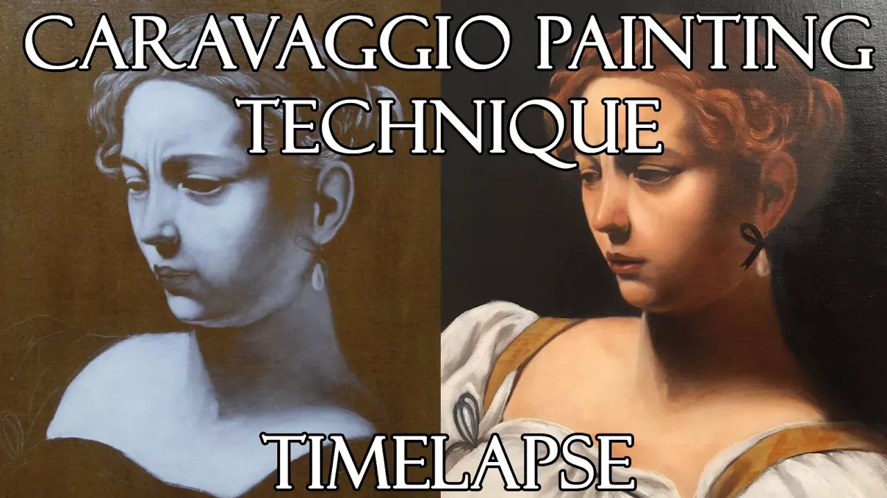 Oil Painting Caravaggio Technique - Timelapse