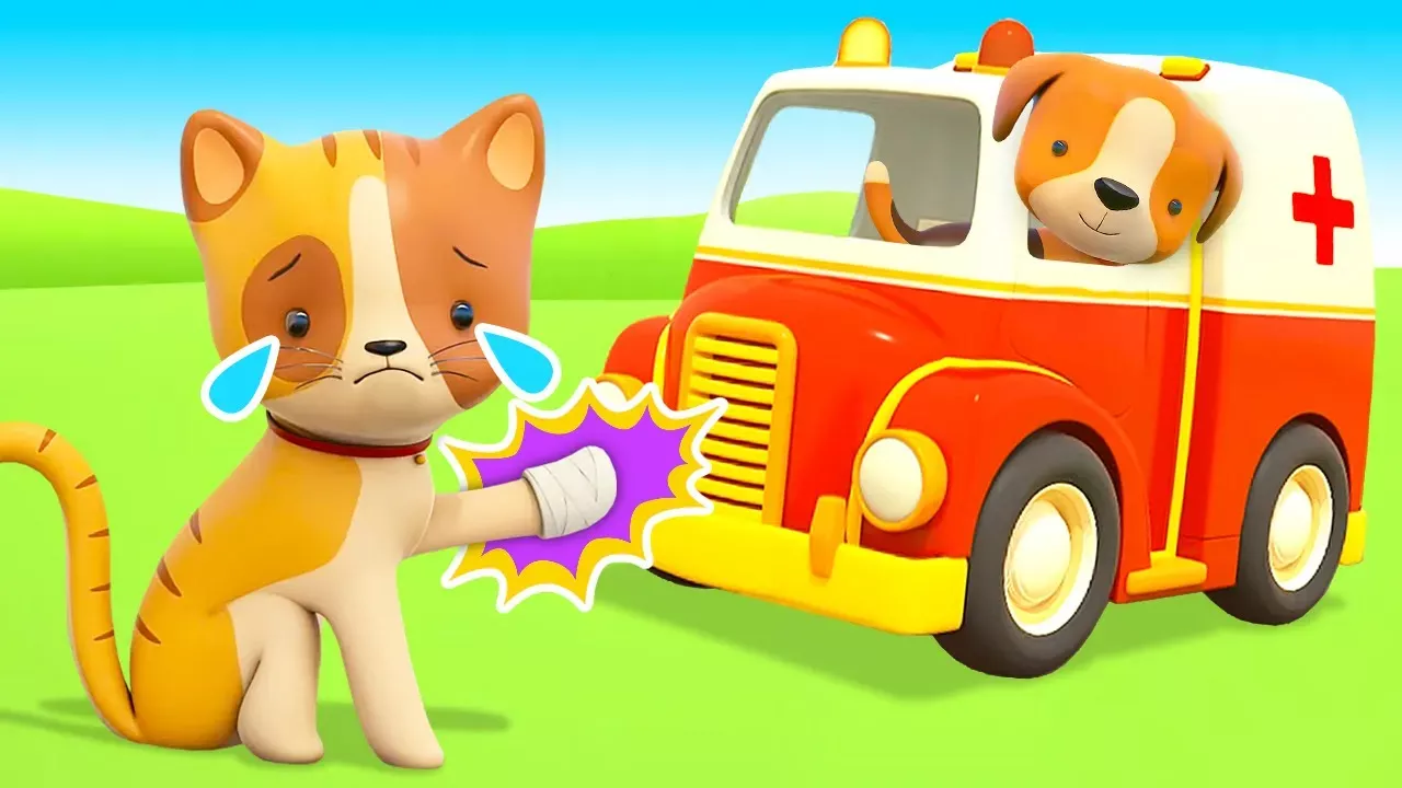 Helper cars learn animals for kids | Car cartoons for kids | Cars and trucks for kids & Learn colors