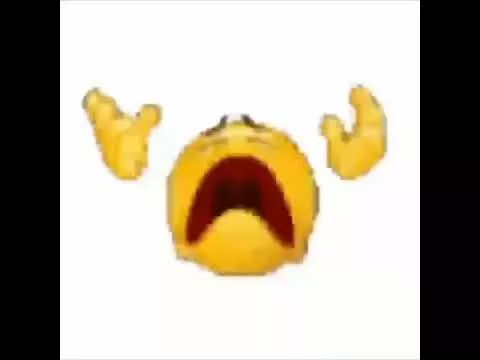 Emoji scream then disappear