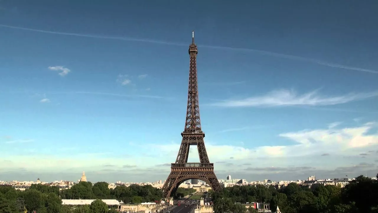 Eiffel Tower stock footage public domain