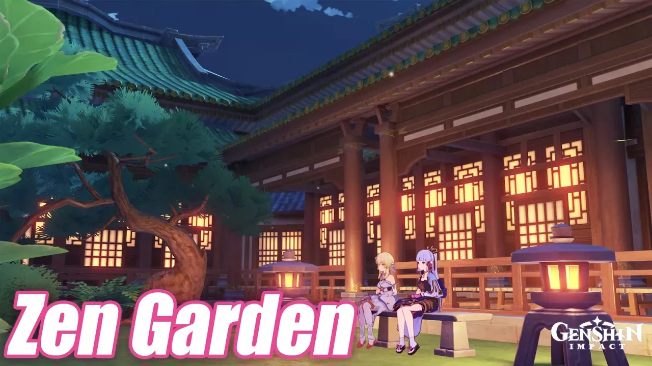Zen Garden | Inazuma Inspired Courtyard | Serenitea Pot - Genshin Impact