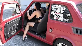 Car won't start | Lady can't start Fiat 126 after gym workout | Car Cranking TV