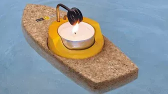 How to Make a Steam Boat with a Candle #shorts