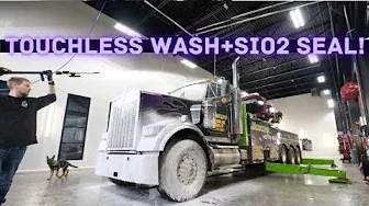 TOUCHLESS WASH + Sio2 SEAL on A FILTHY Kenworth Wrecker!