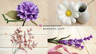 4 [EASY] Realistic Felt Flower Tutorial - #DIY How to Make Felt Flowers - S Nuraeni