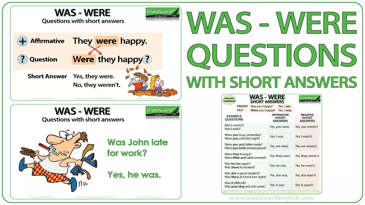 WAS / WERE - Questions with Short Answers