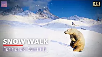 Mountain Snow Walk in Assassin's Creed: Valhalla - Fannaraki Summit [ 4K Ultra - Relaxing Ambience ]