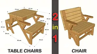 HOW TO MAKE A FOLDING TABLE CHAIR - DETAILED - STEP BY STEP
