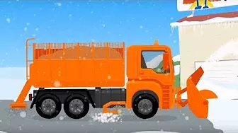 Мультфильм про машинки   - Снегоуборочная машина- мультфильм для детей - новый год