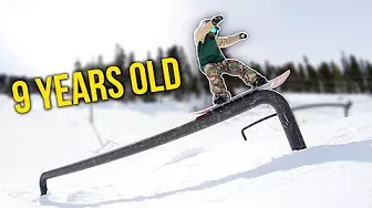 AMAZING 9 YEAR OLD SNOWBOARDER!